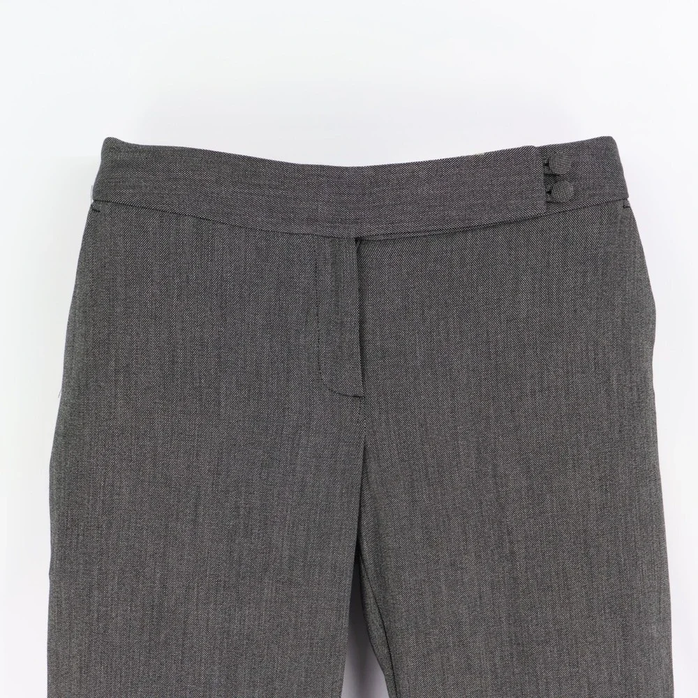 George Capri Pants Cuffed Midrise Womens 10 Gray Heathered Polyester Pockets NWT